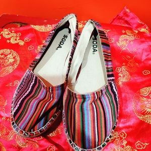 Women's Colorful Canvas Espadrilles Flats SIZE 6